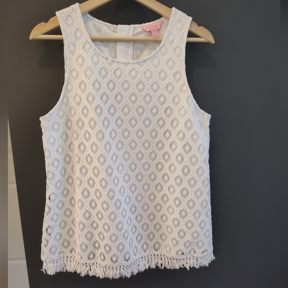 Lilly Pulitzer Maybelle top size M white